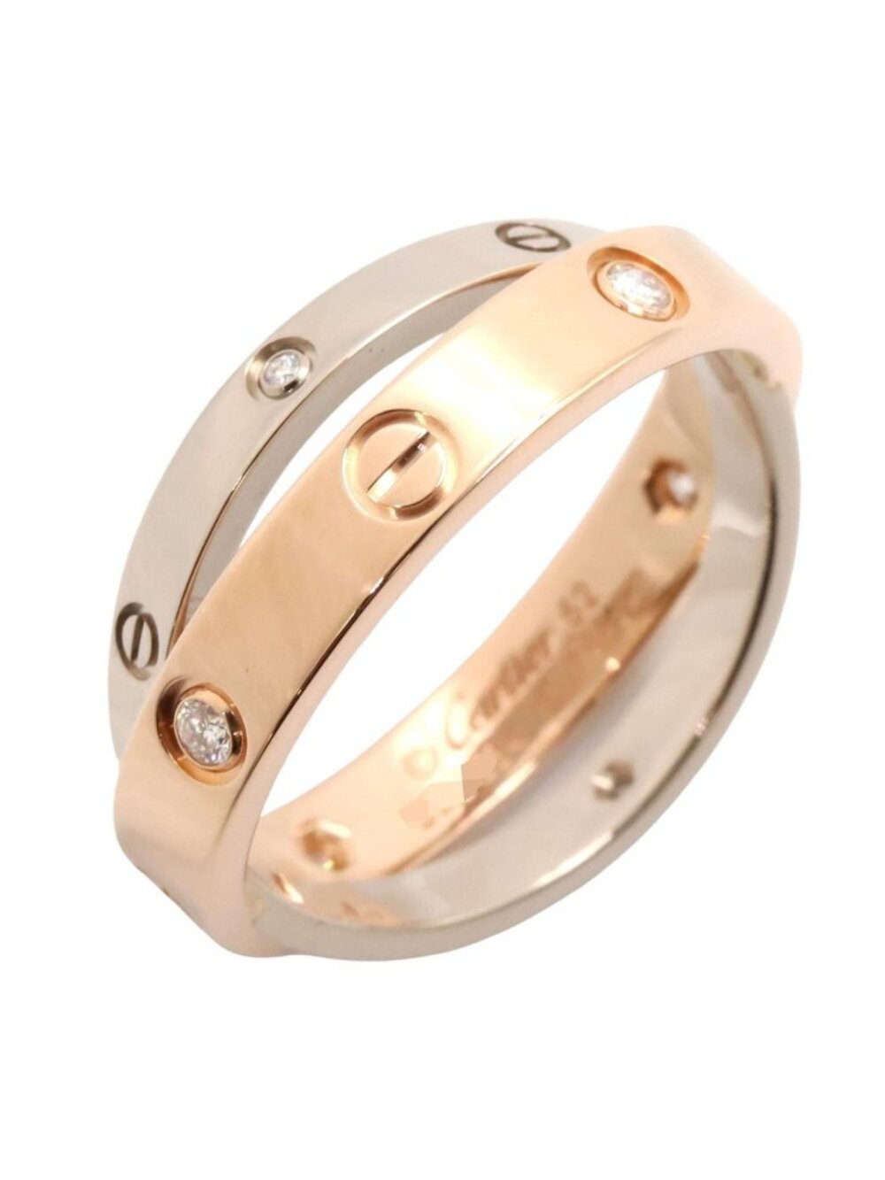 Cartier Ring Be Love 18k Pink Gold 18k White